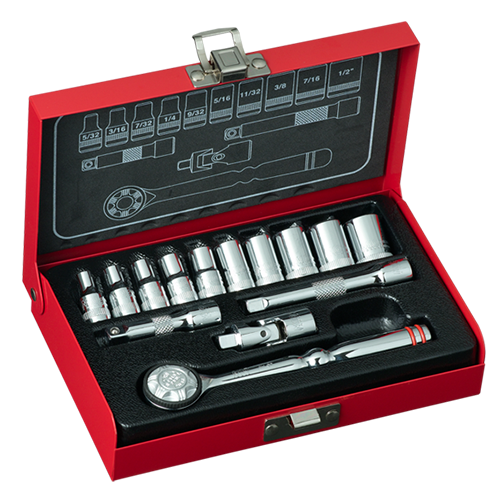 M10 1/4″ Dr Socket Set (14pcs – Inches)