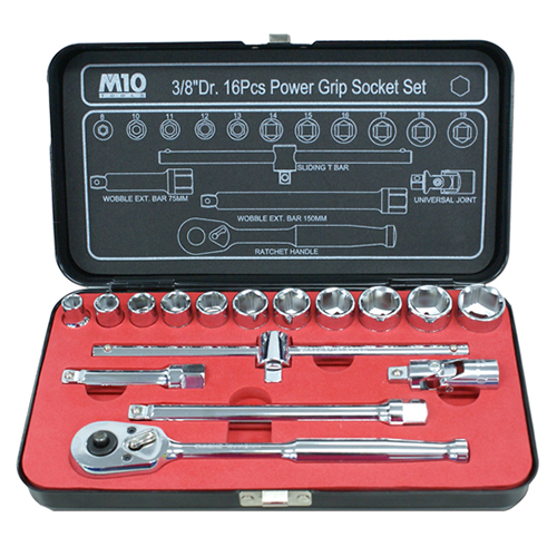 M10 3/8″ Dr Powergrip Socket Set (16pcs) – 316