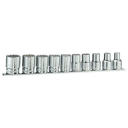 M10 1/2″ Dr Socket On Rail 12pt (10pcs) – 4S10B