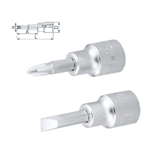 TONE 1/2″ Dr Screwdriver Sockets (Cross Bit)