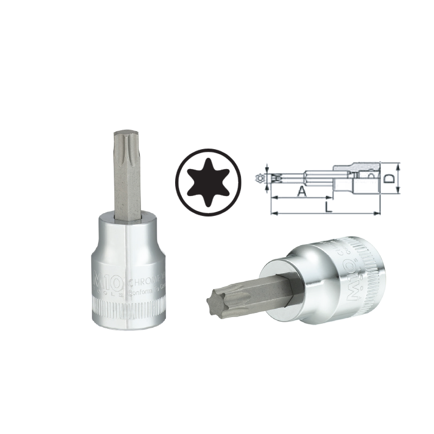 M10 3/8" Dr Star T-Type Socket