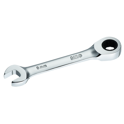 M10 Stubby Gear Ratchet Combination Wrench (Inches)