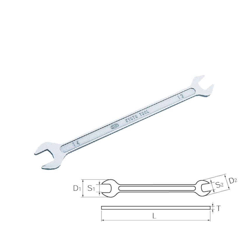 KTC Slim Type Open End Wrench Set