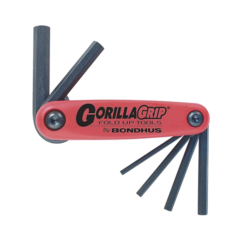 BONDHUS Fold Up Hex Key L-Wrench Set (Hex Tip-6 Pcs) : 12595 HF6M