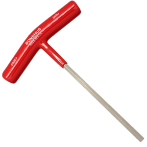 BONDHUS 6" Length Chrome T-Handle Wrench (Metric)