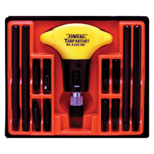 SUNFLAG T-Type Ratchet Screwdriver Set (13 Pcs)