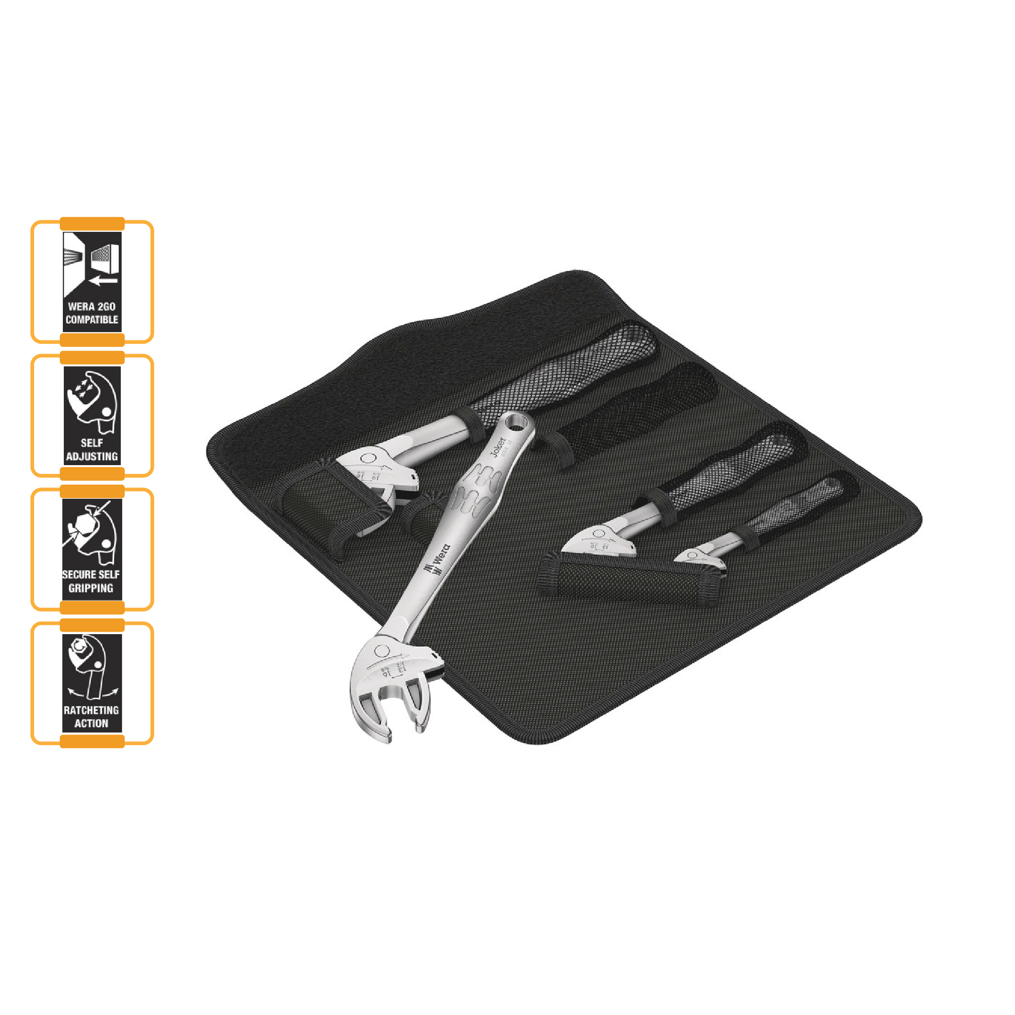 WERA 6004 Joker Self Setting Adjustable Spanner (4 Pcs)