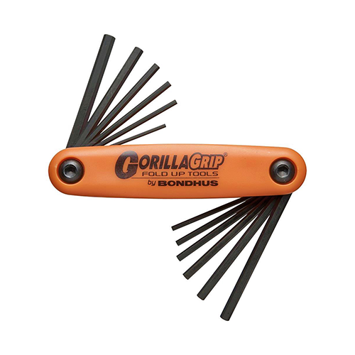 BONDHUS Fold Up Hex Key L-Wrench Set (Hex-Tip -12 Pcs) : 12550 HF12