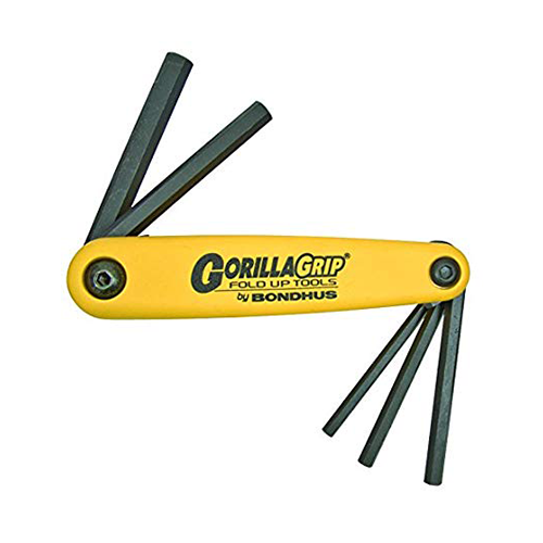 BONDHUS Fold Up Hex Key L-Wrench Set (Hex-Tip-5 Pcs) : 12585 HF5