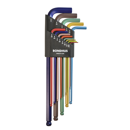 BONDHUS Ballpoint Hex Key L-Wrench Set (Colour-13 Pcs)