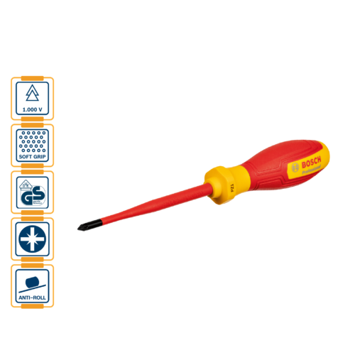 BOSCH Insulated (VDE) Pozi Screwdriver