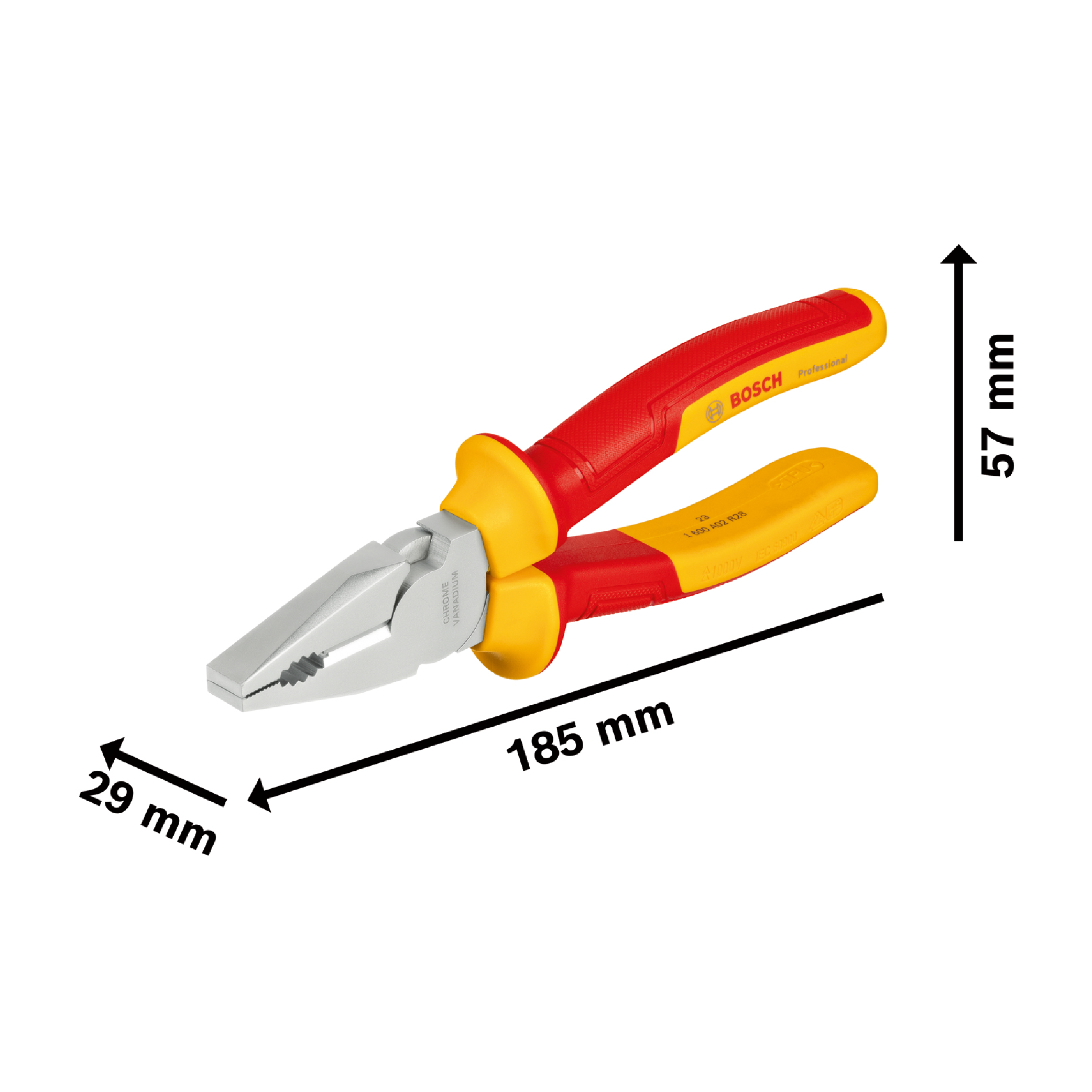BOSCH Insulated (VDE) Combination Plier 180mm - Image 4