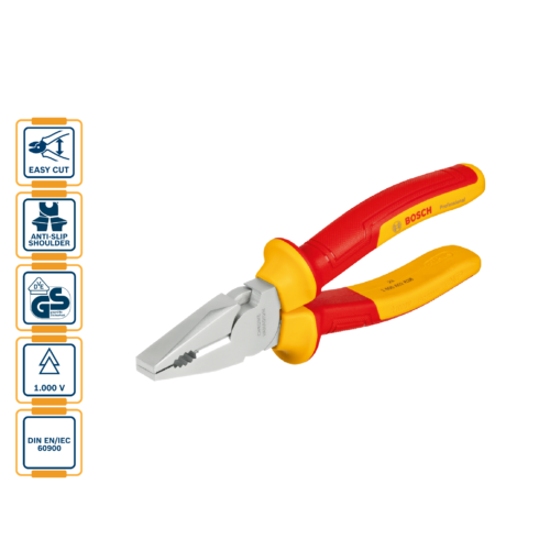 BOSCH Insulated (VDE) Combination Plier 180mm