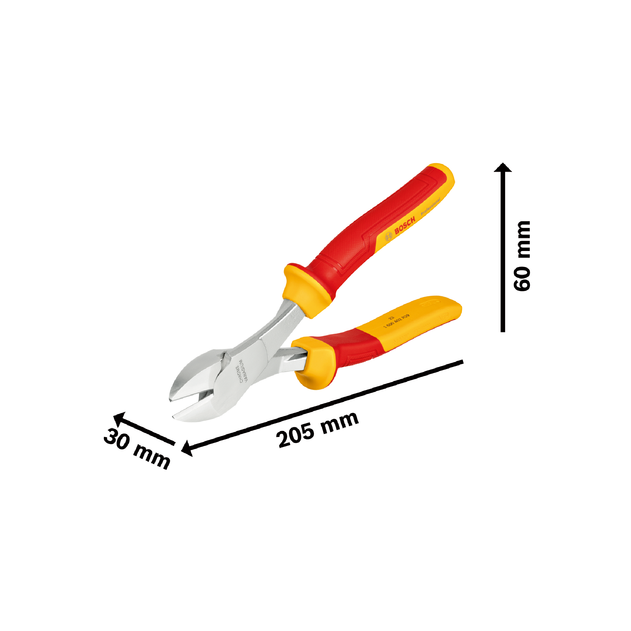 BOSCH Insulated (VDE) High Leverage Diagonal Side Cutter 200mm - Image 4
