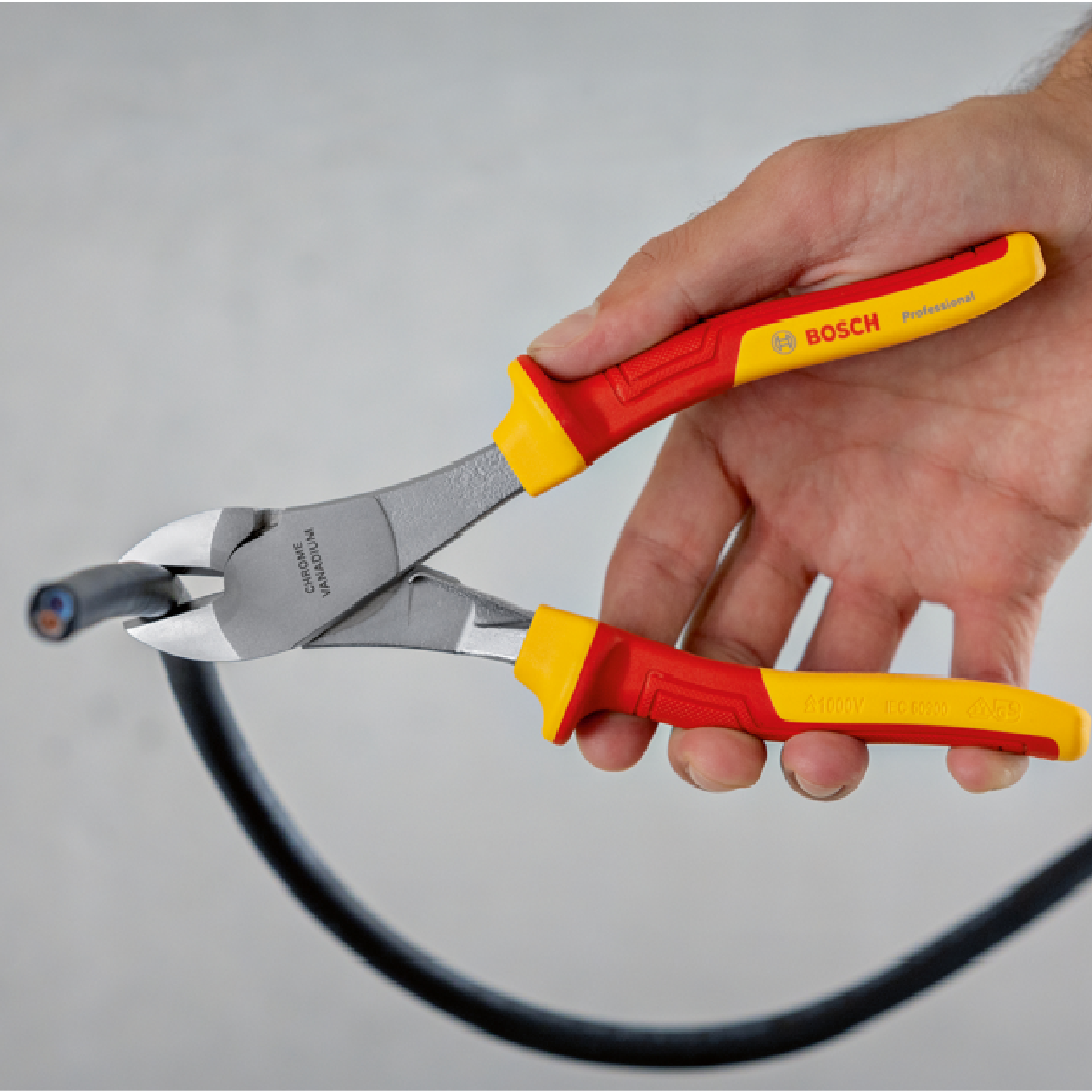 BOSCH Insulated (VDE) High Leverage Diagonal Side Cutter 200mm - Image 6