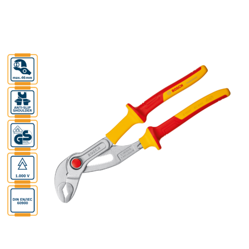 BOSCH Insulated (VDE) Waterpump Plier 250mm