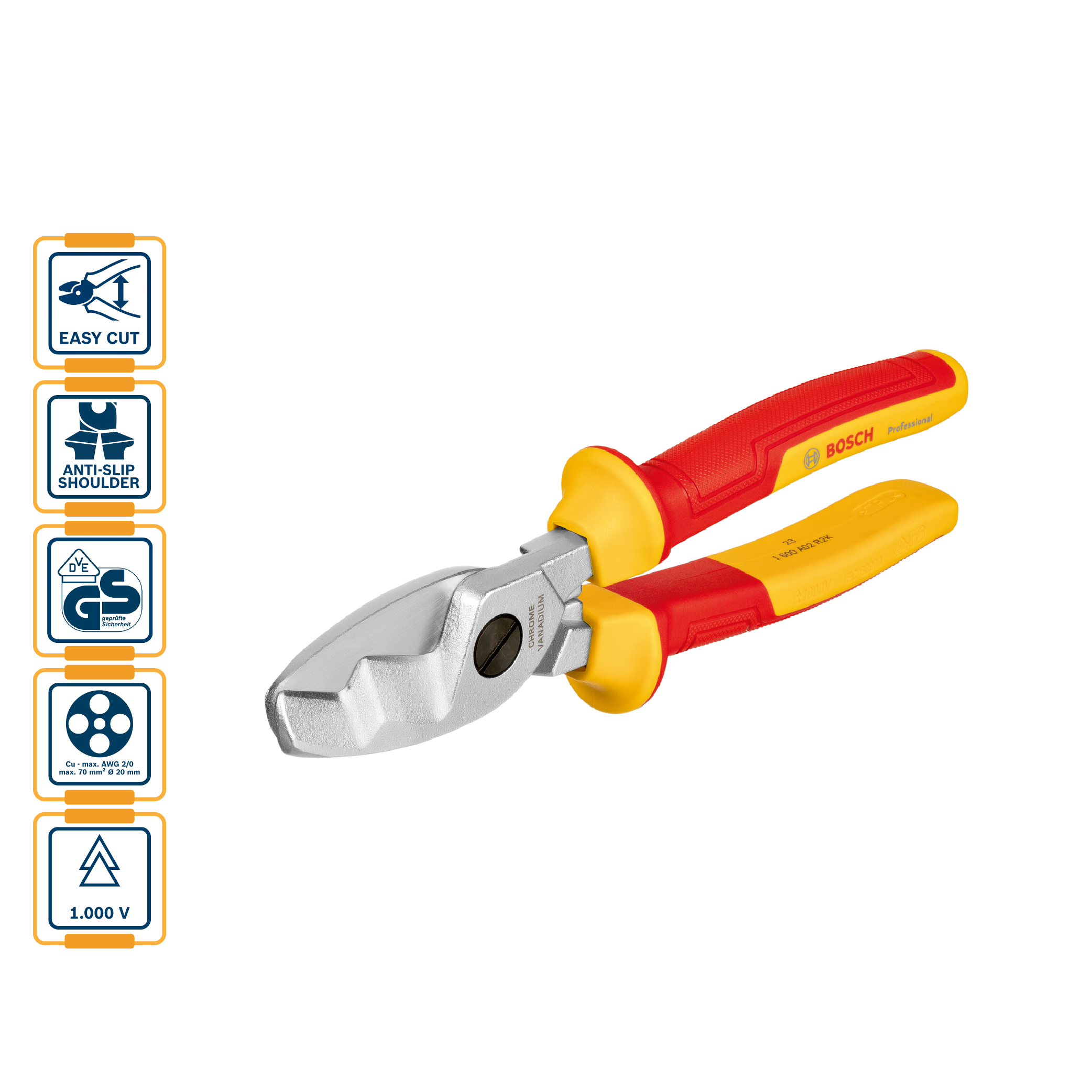 BOSCH Insulated (VDE) Cable Shear 200mm