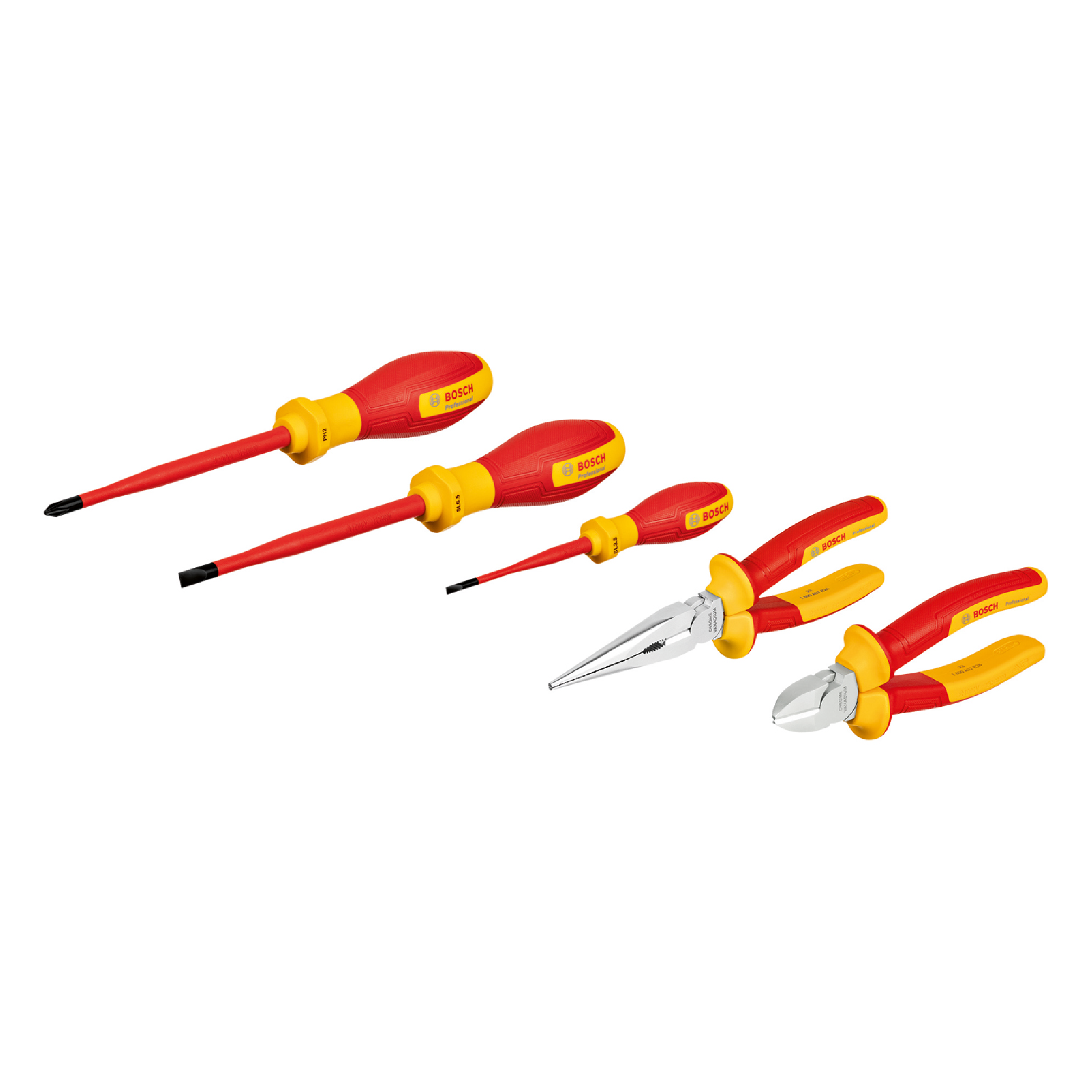 BOSCH Insulated (VDE) Hand Tools Set Mixed 5Pcs - Image 2