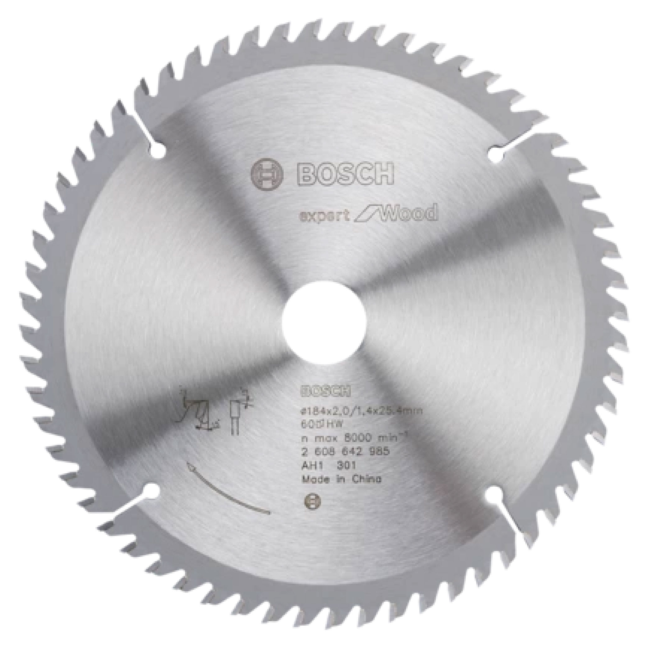 BOSCH Wood Circular Saw Blade 6" x 60T - 2608642972