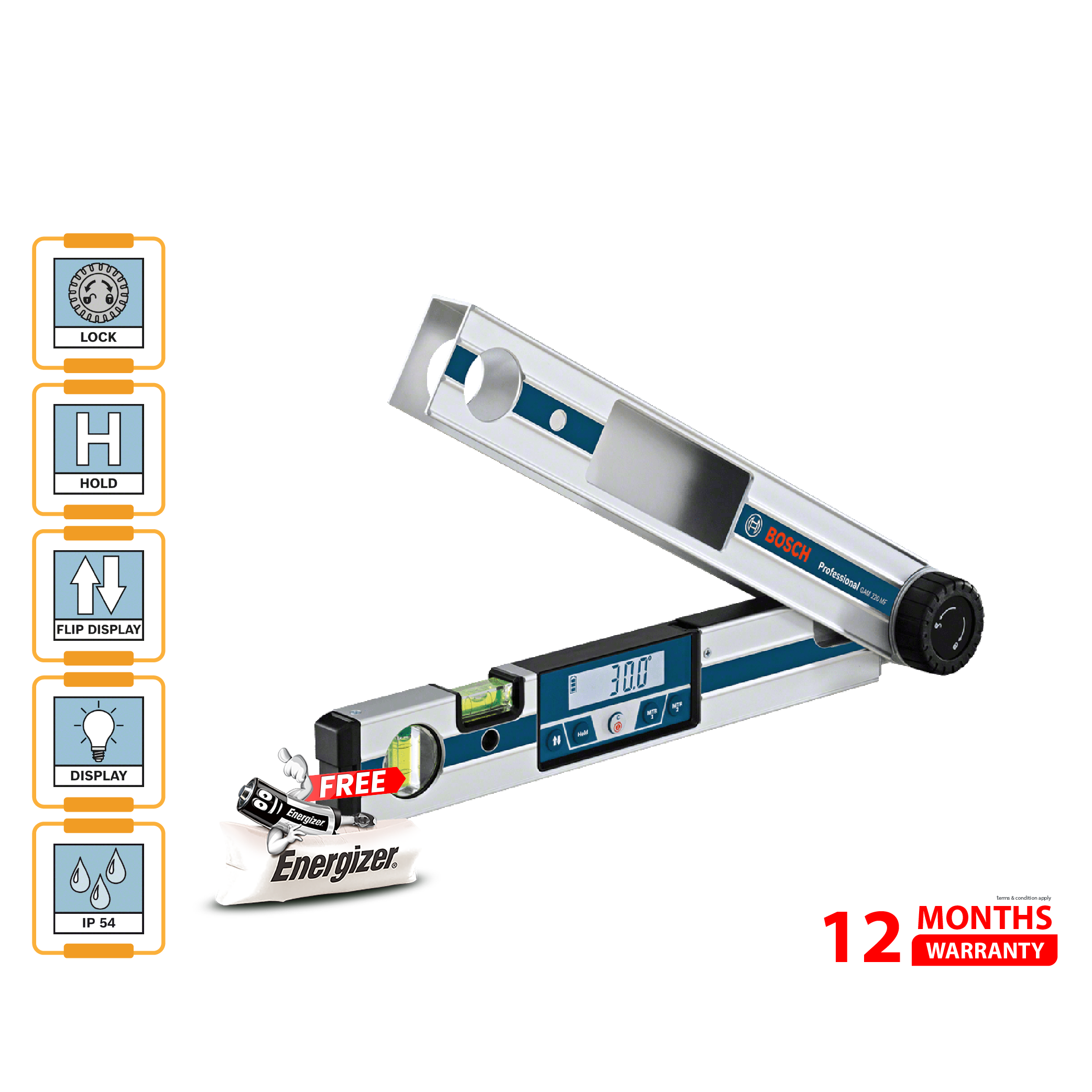 BOSCH GAM 220 Professional Angle Measurer