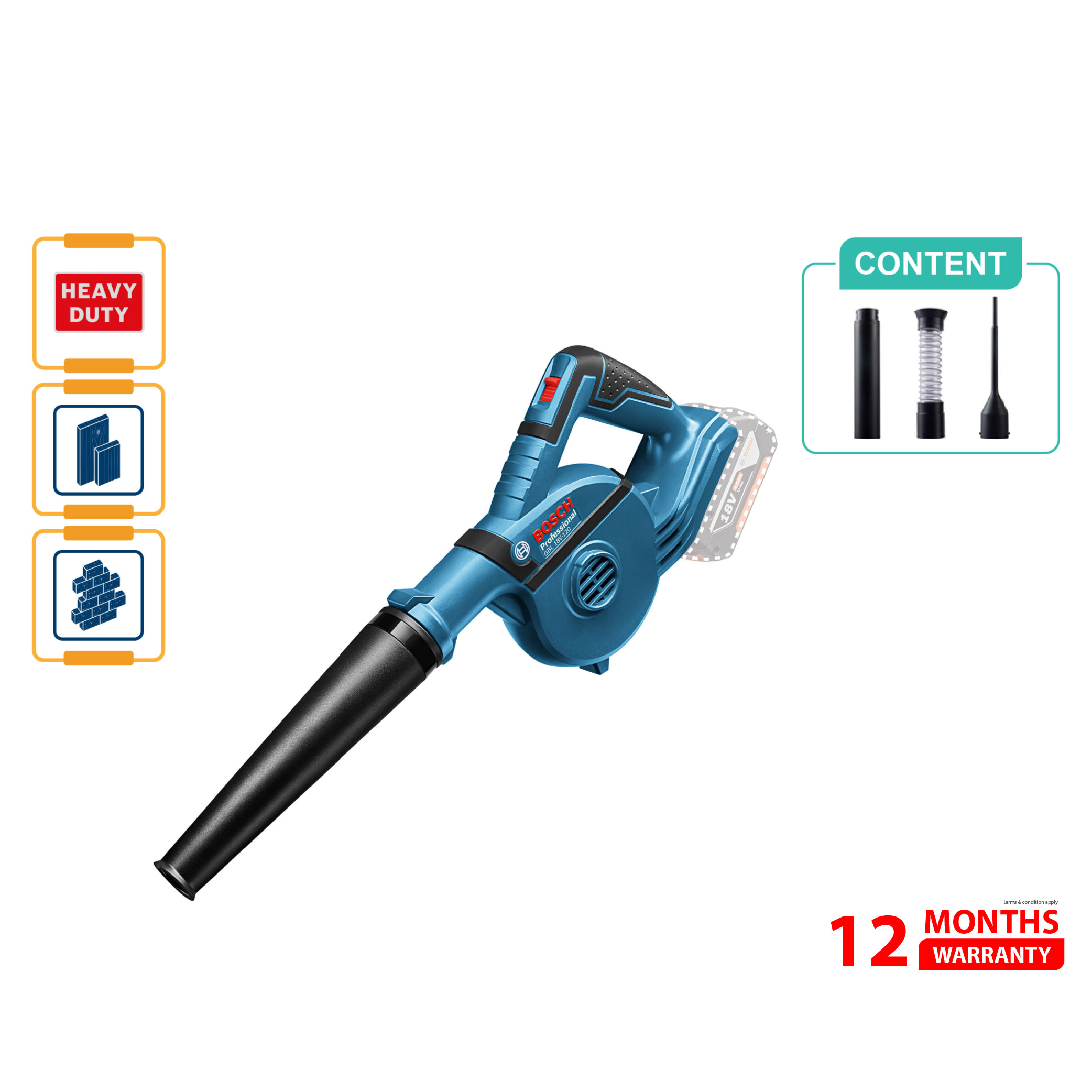 BOSCH GBL 18V-120 Professional Cordless Blower (Solo)