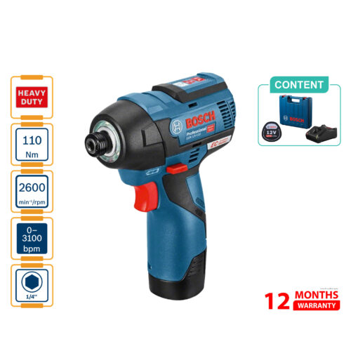 BOSCH GDR 12 V-EC Professional Cordless Impact Driver (Brushless Motor)