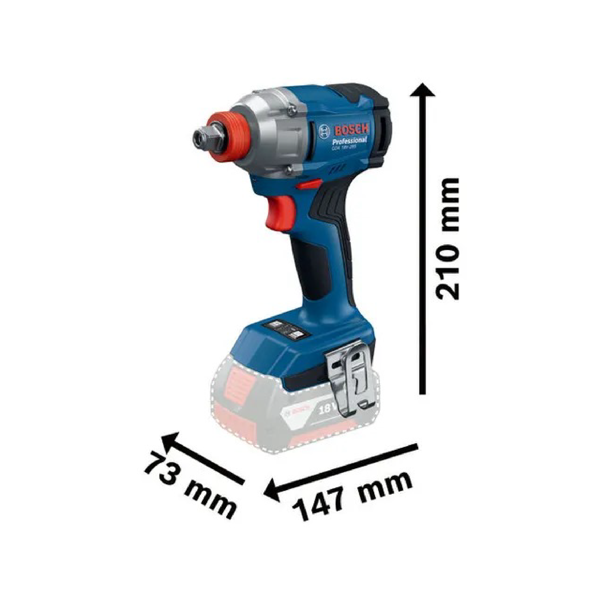 BOSCH GDX 18V-285 Cordless Impact Driver/Wrench - 06019N21L2 - Image 3
