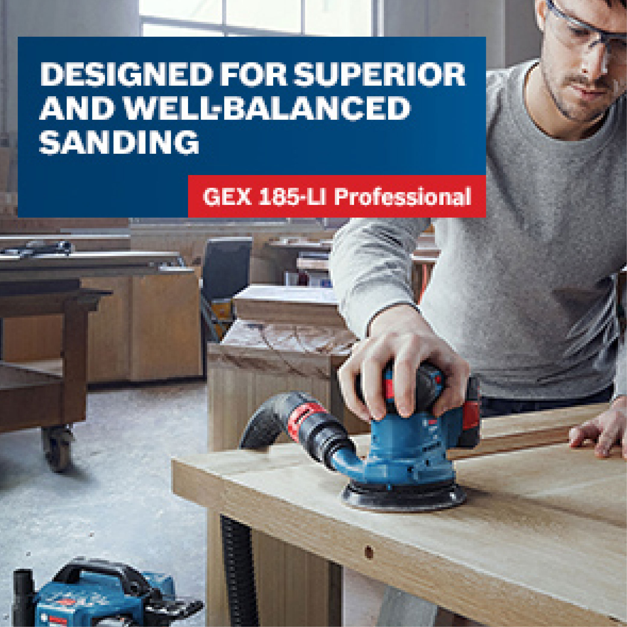 BOSCH GEX 185 LI Random Orbit Sander (Solo) - Image 13