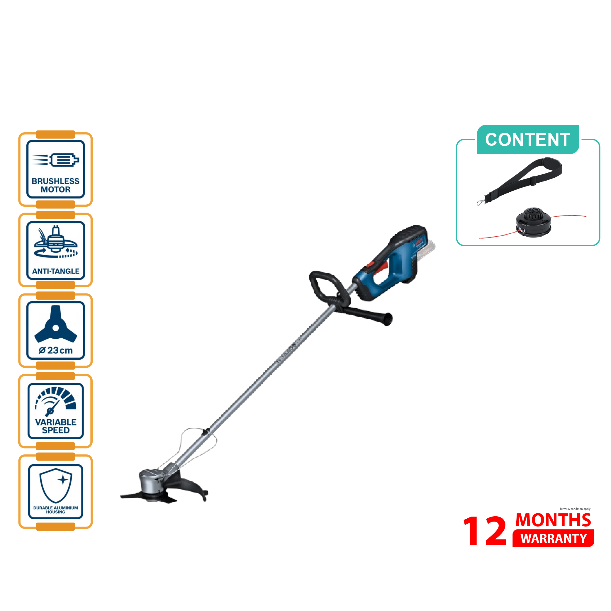 BOSCH GFR 18V-23 Cordless Brushcutter (Solo) - 06008D1000