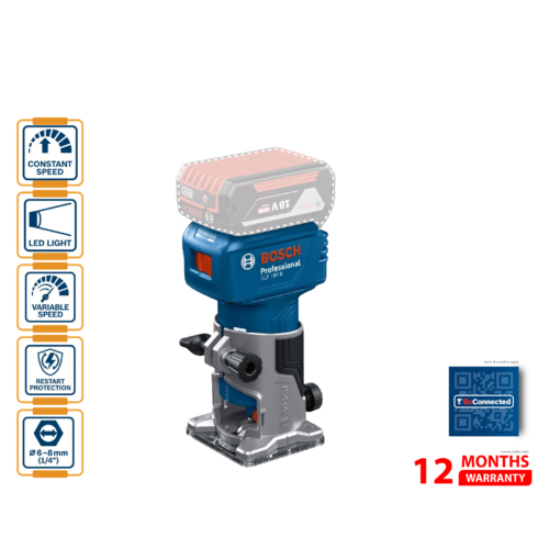 BOSCH GLF 18V-8 Cordless Router (Solo) – 06016C60L0