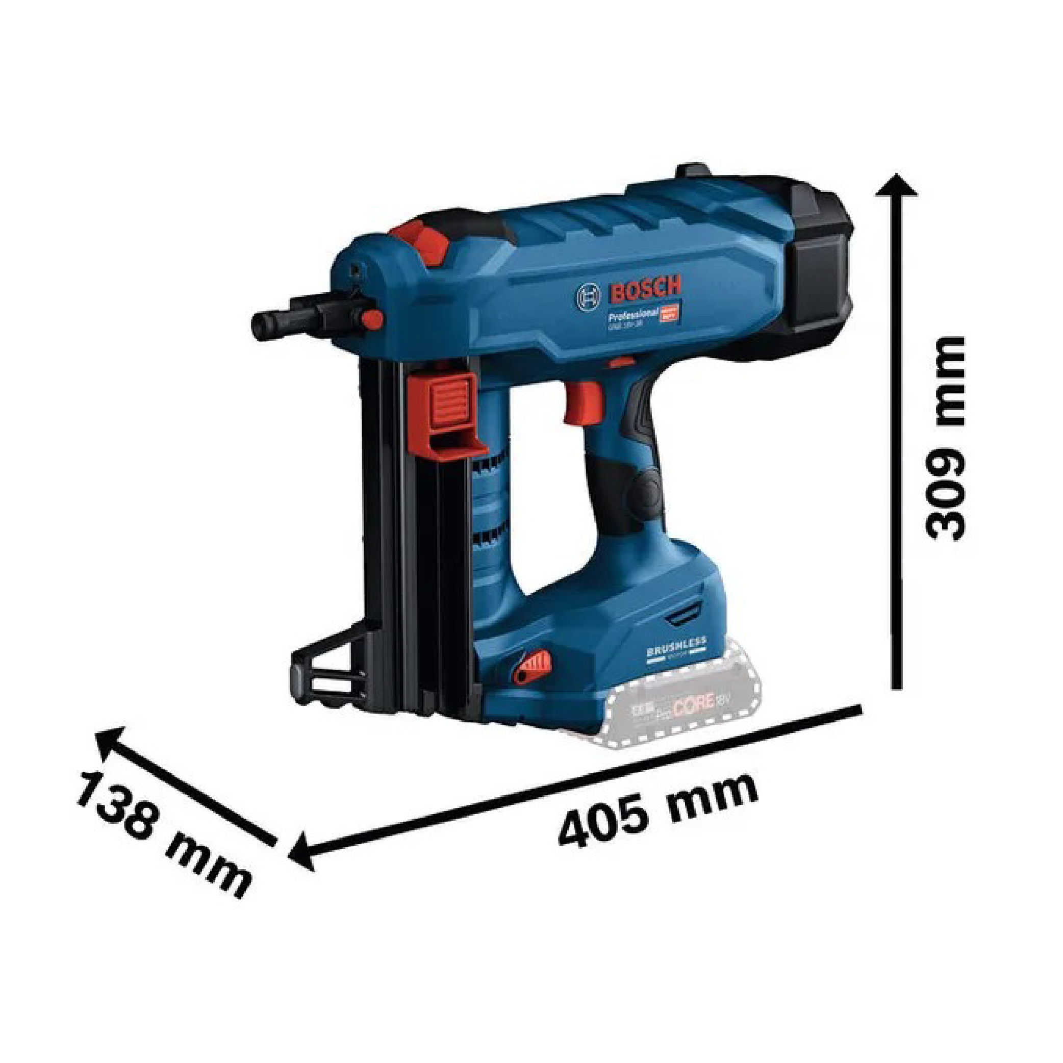BOSCH GNB 18V-38 Cordless Concrete Nailer (Solo) - 06019L7000 - Image 3