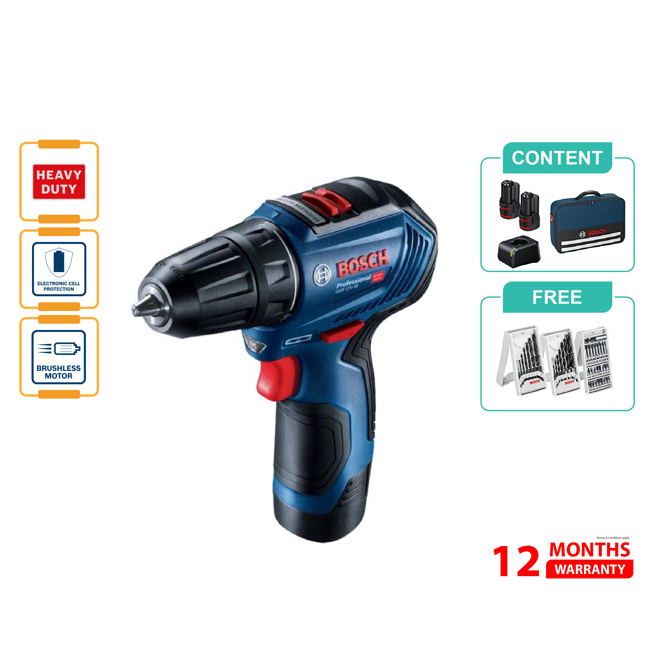 BOSCH GSR 12V-30 Cordless Drill / Driver
