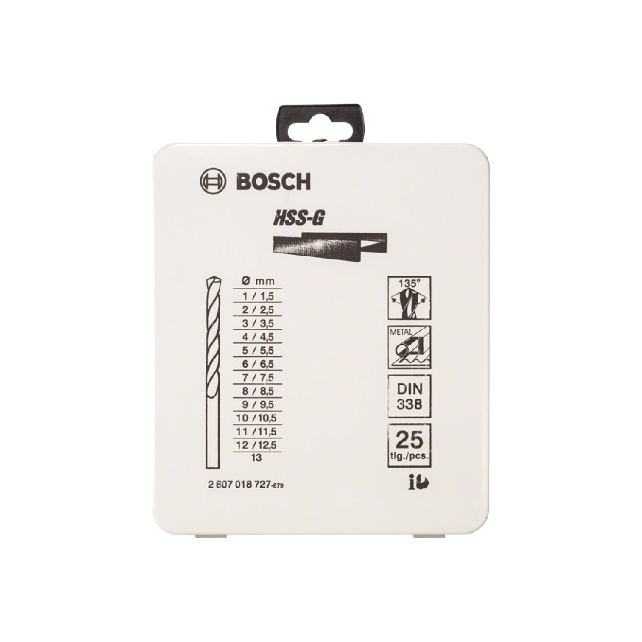 BOSCH HSS-G Metal Drill Bit Set 1 - 13mm (25 Pcs) - 2607018727 - Image 2