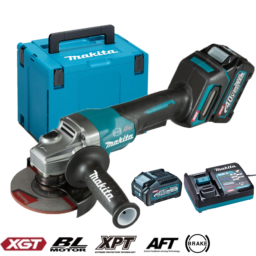 MAKITA GA003GM201 100mm 4" 40Vmax Cordless Angle Grinder