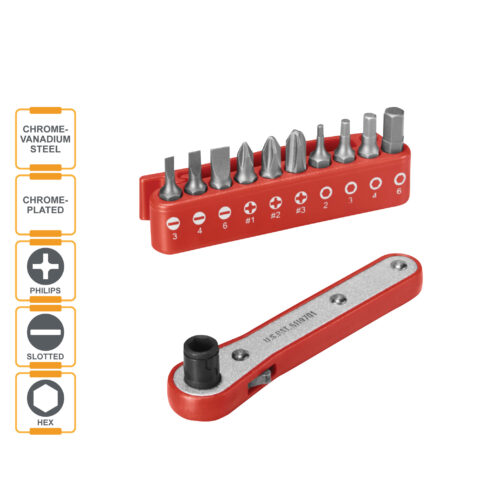 M10 Ratchet Screwdriver Set – RS10 (10pcs)