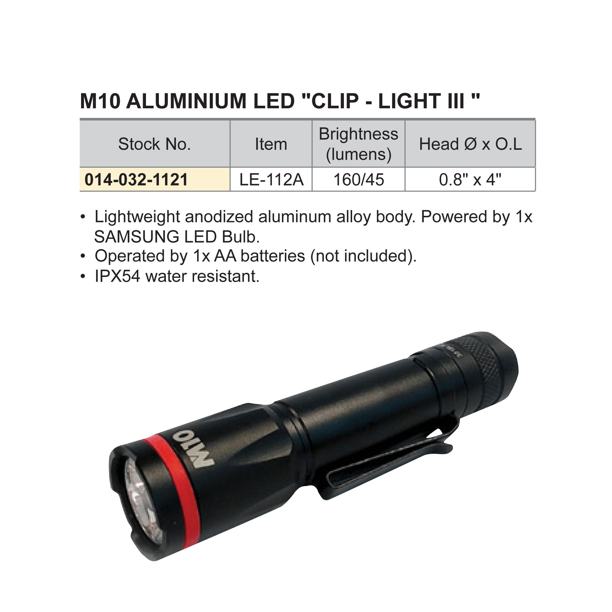M10 Aluminium LED Clip Light III : LE-112A - Image 5