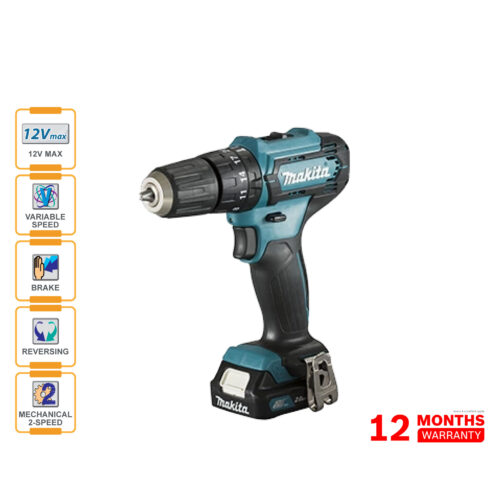 MAKITA HP333 10 mm (3/8″) 12Vmax Cordless Hammer Driver Drill