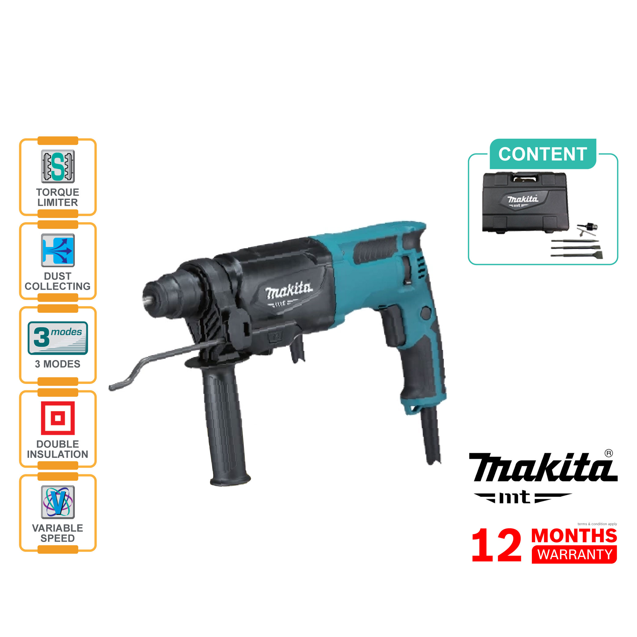MAKITA M8701X3B Combination Hammer