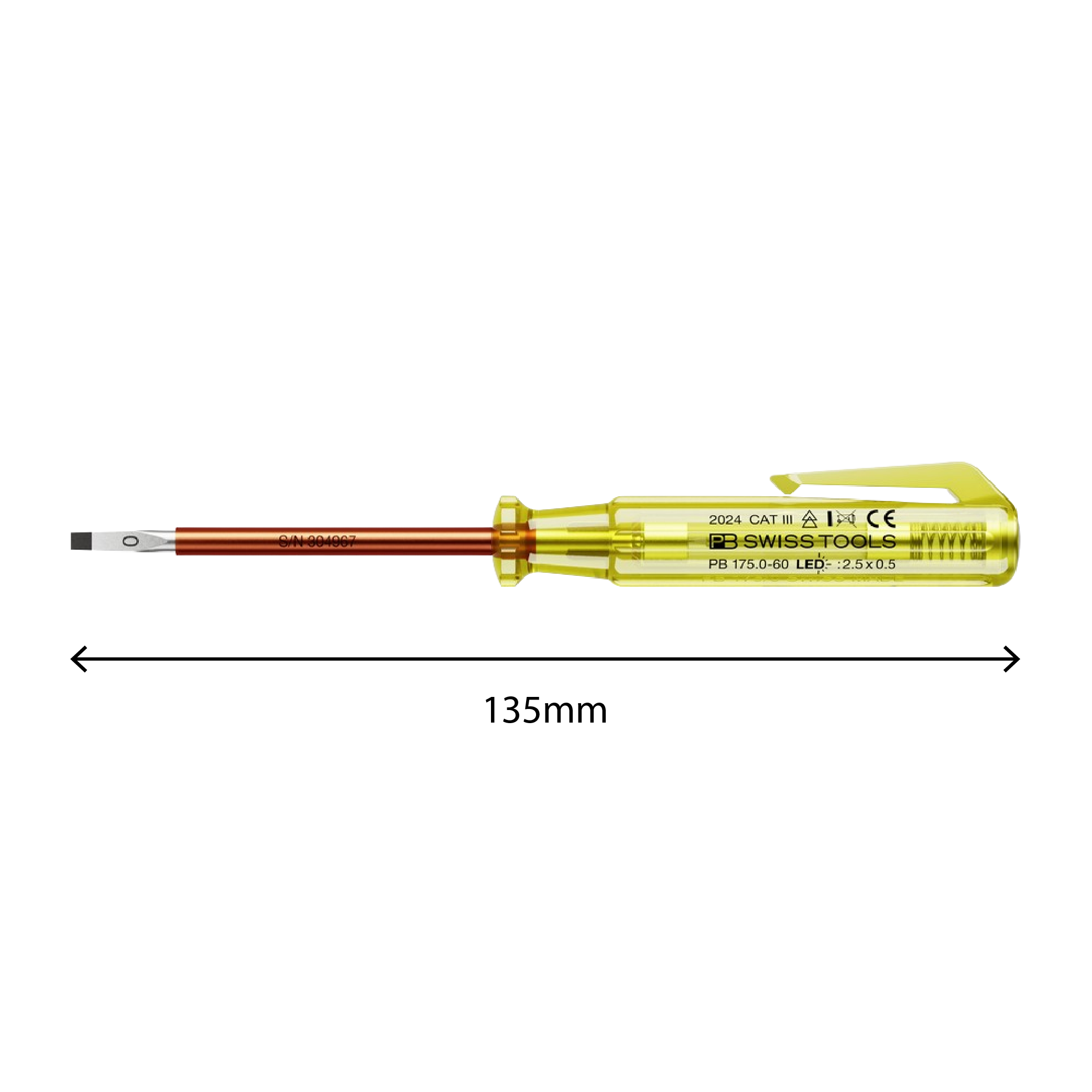 PB SWISS TOOL PB 175/0 LED Phase Tester 100 – 250 VAC (PB 175.0-60 LED) - Image 4