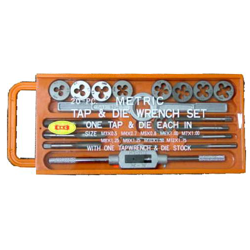 SKC 20-Pc Carbon Steel Tap And Die Set (In Plastic Case) – 20NC