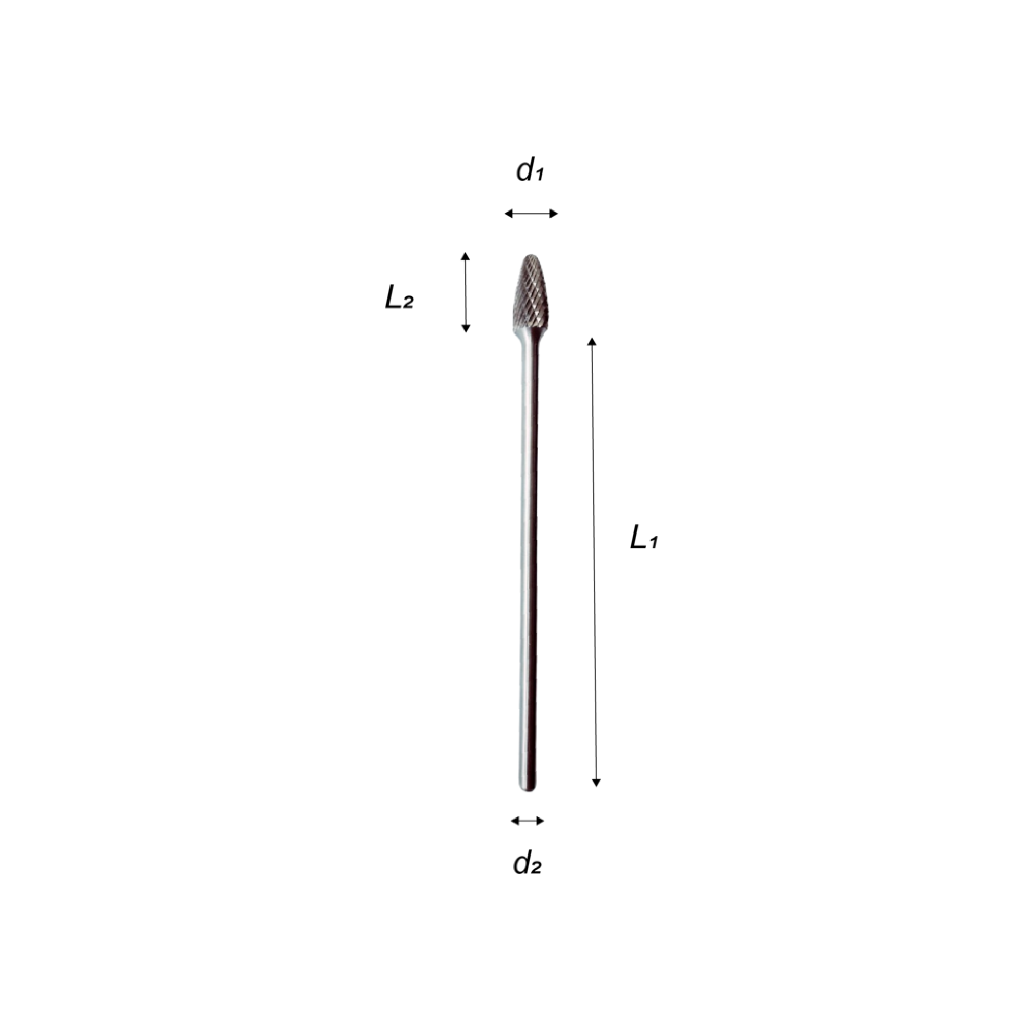 TBS Tungsten Carbide Rotary Burr Tree Radius End (Double Cut) - Image 6