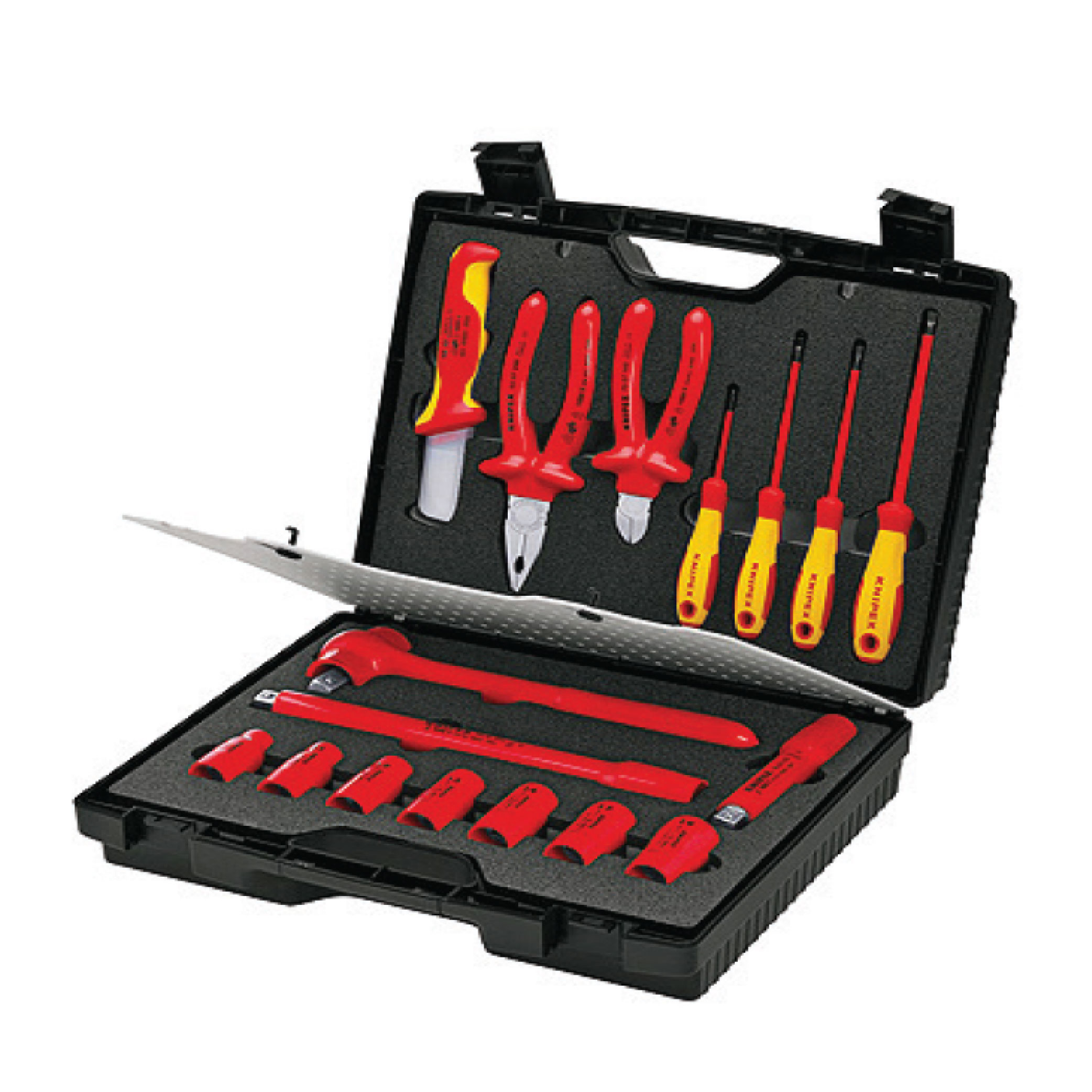 KNIPEX 1/2″ Dr (17pcs) Insulated Tool Set - 989911