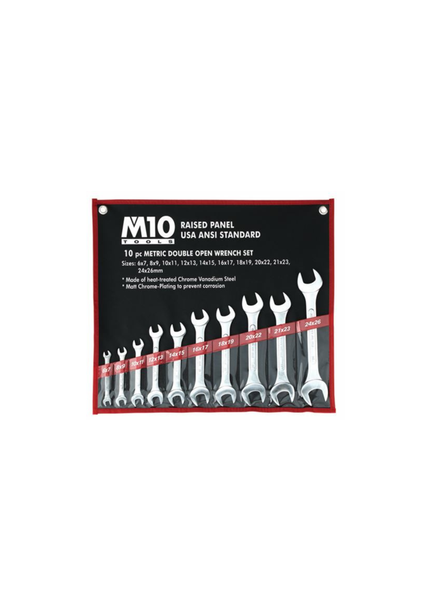 M10 Double Open End Wrench Set