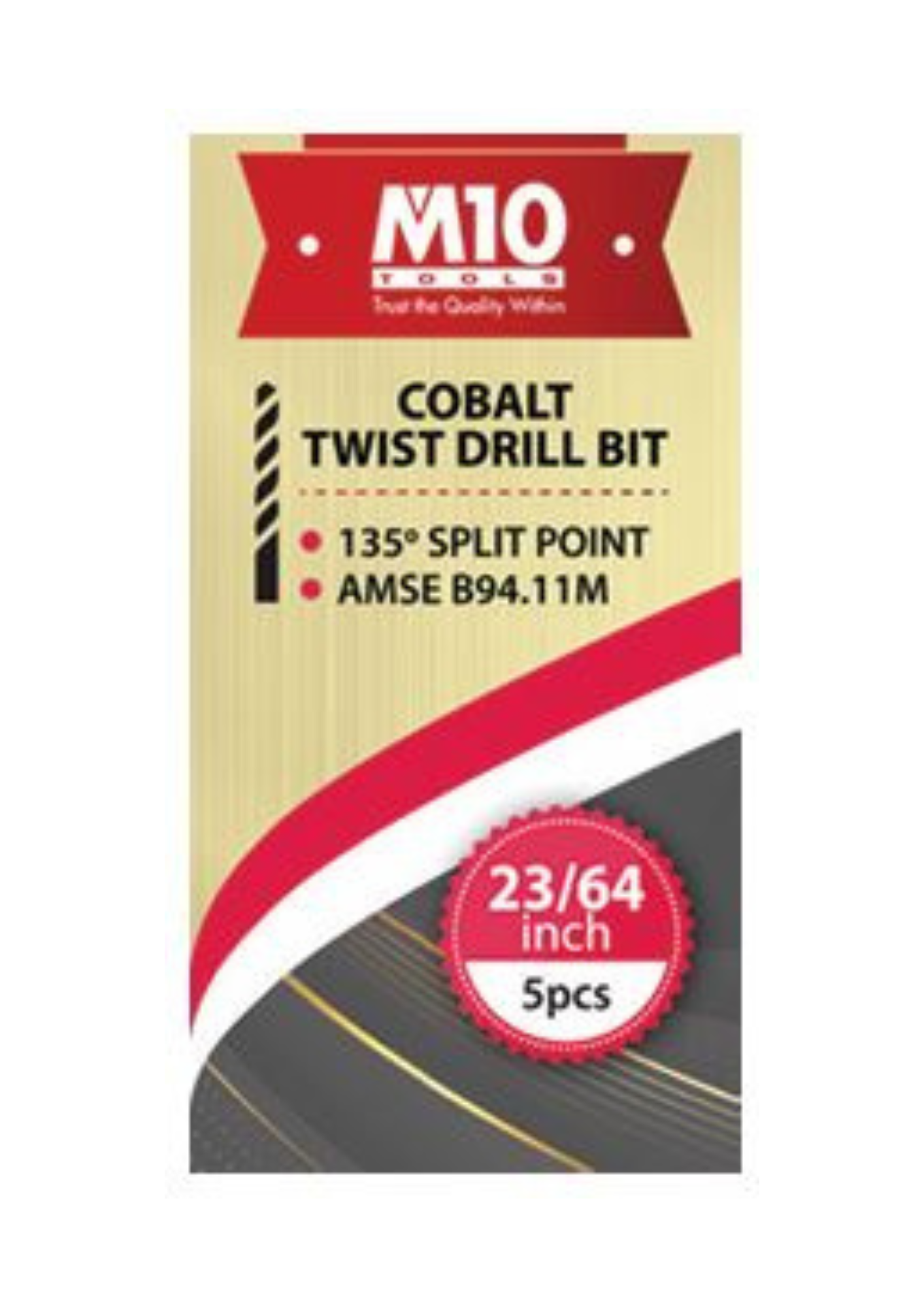 M10 Cobalt Steel 135° Drill Bit (SAE) - Image 2