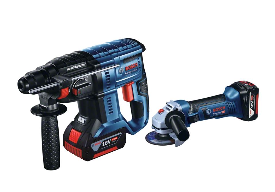 BOSCH GBH 180 Cordless Hammer + GWS 180 Cordless Angle Grinder Combo Set