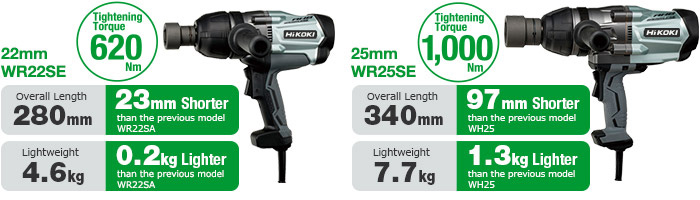 HIKOKI WR25SE 25mm 1" Impact Wrench with Brushless Motor - Image 2