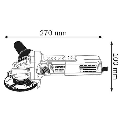 BOSCH GWS 750-100 Angle Grinder (4") - Image 4